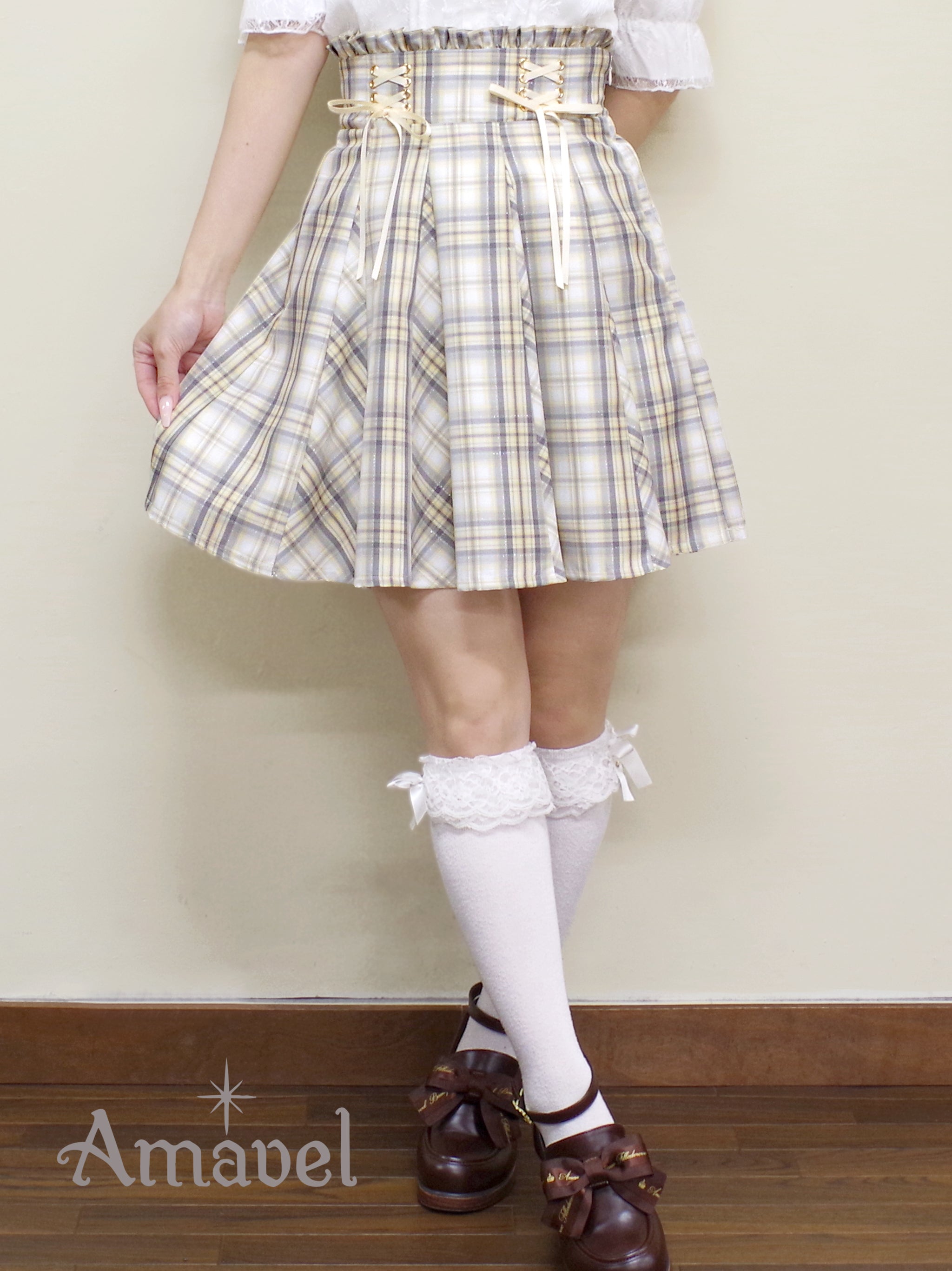 double lace up flared skirt （8706356707559）– Amavel（アマベル ...