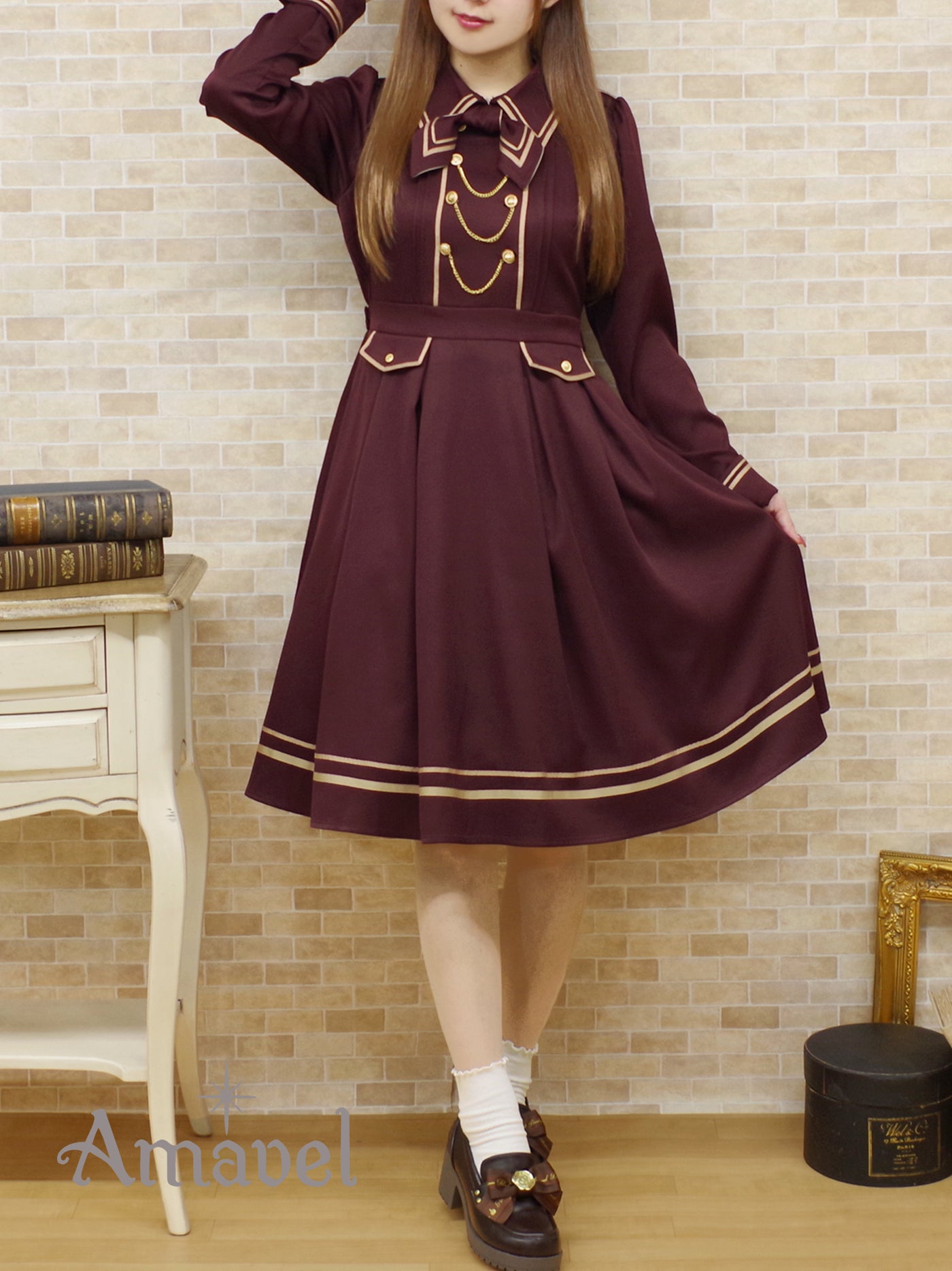 [Online exclusive item] Classical Wisdom dress