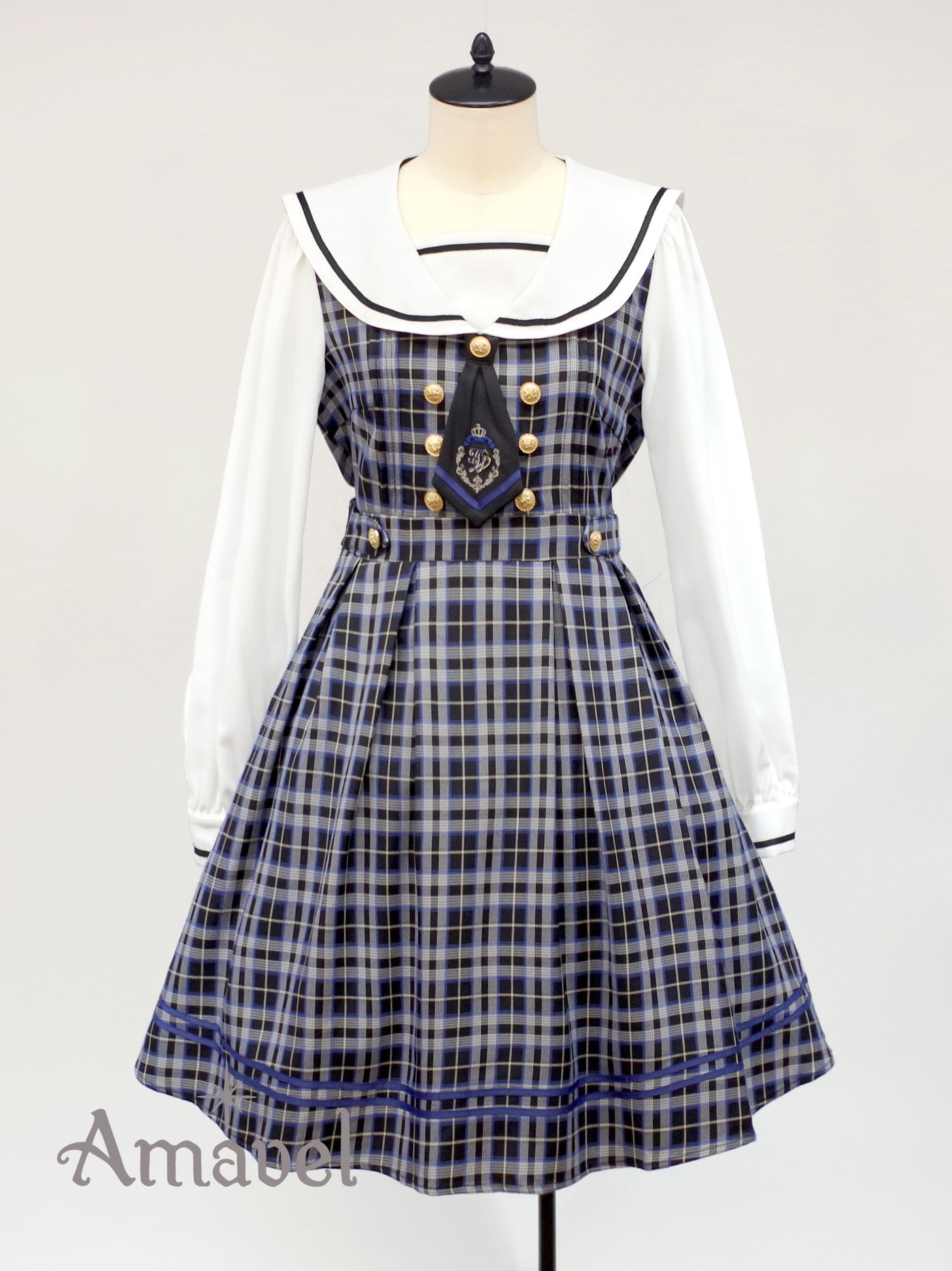 Fantasic School Check Sailor Dress