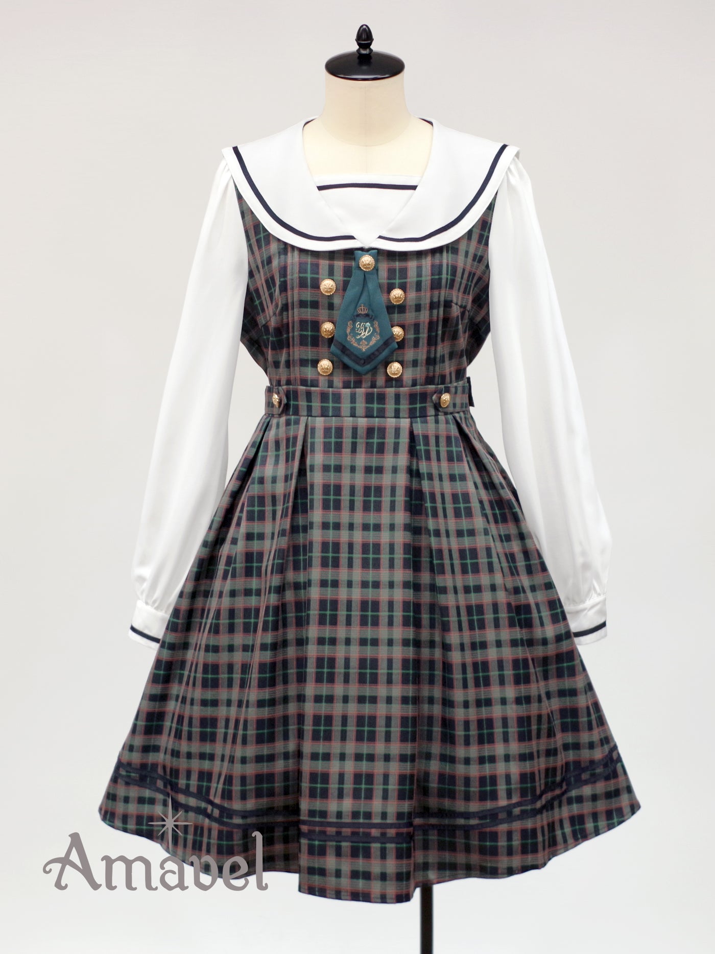 Fantasic School Check Sailor Dress