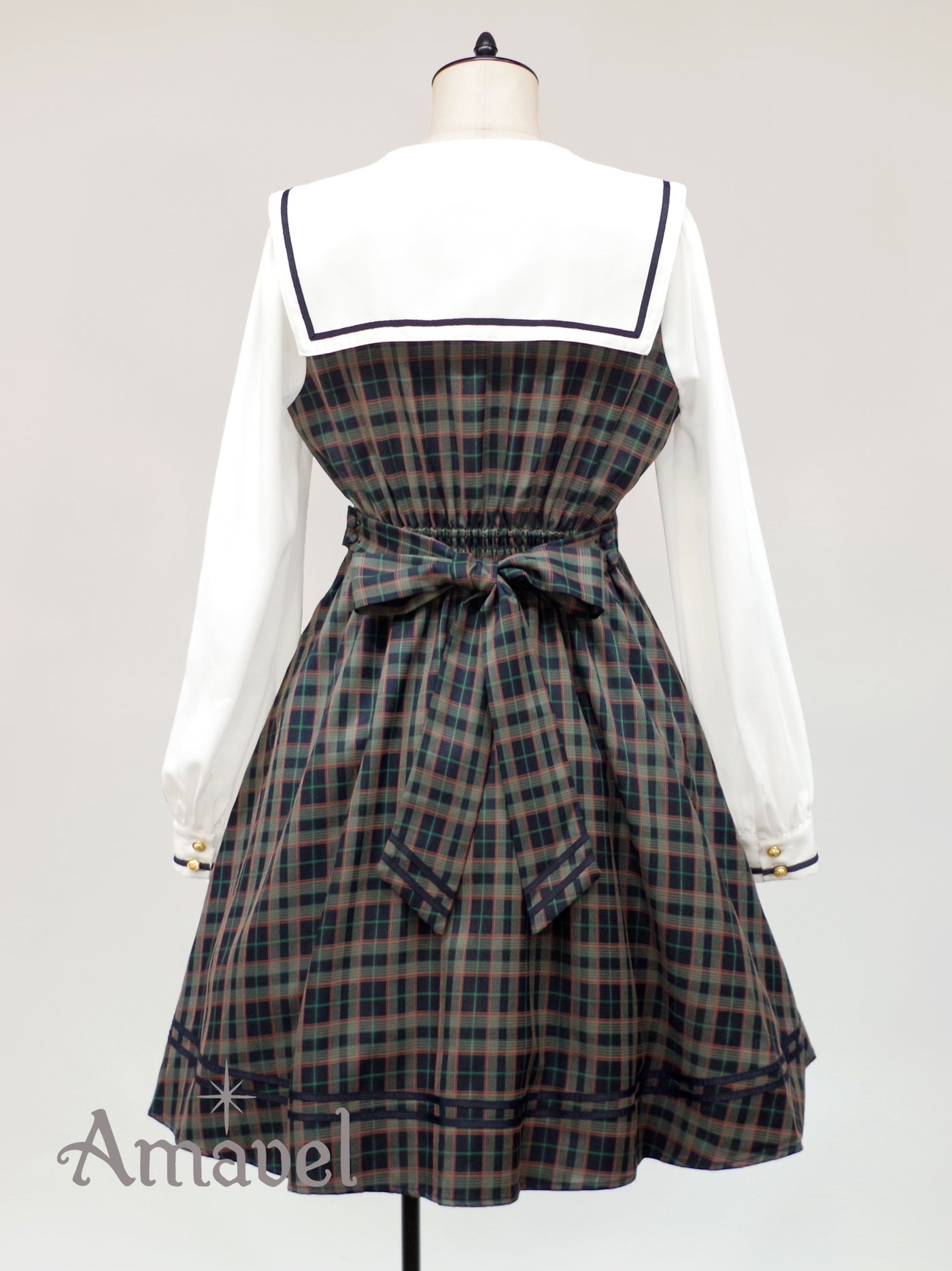 Fantasic School Check Sailor Dress