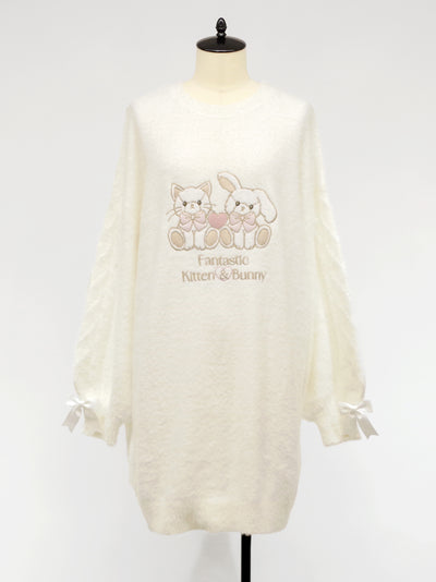 Fantasic Animals Applique Knit Dress