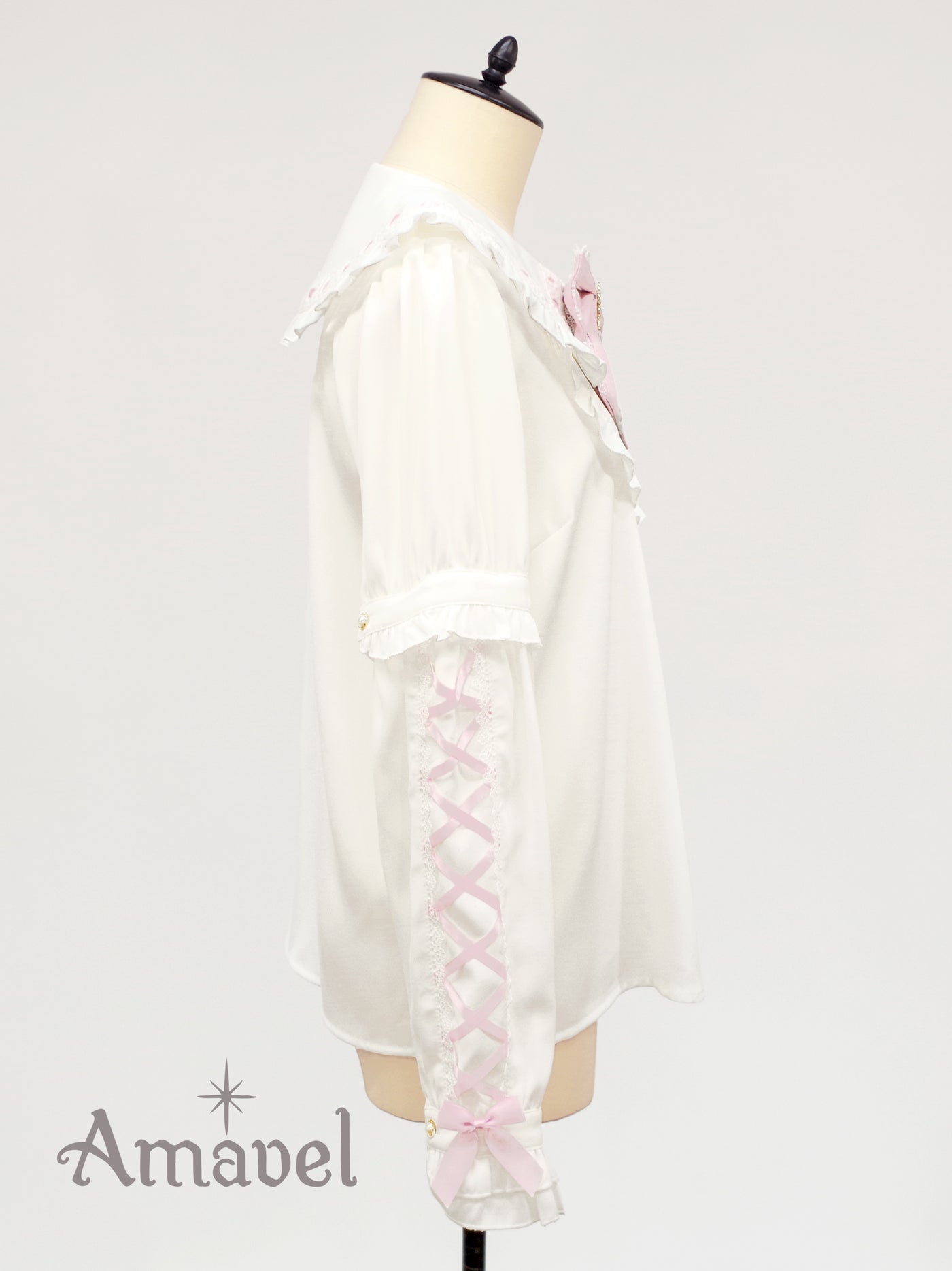 Dreamy Ribbon Wrapping Frill Blouse