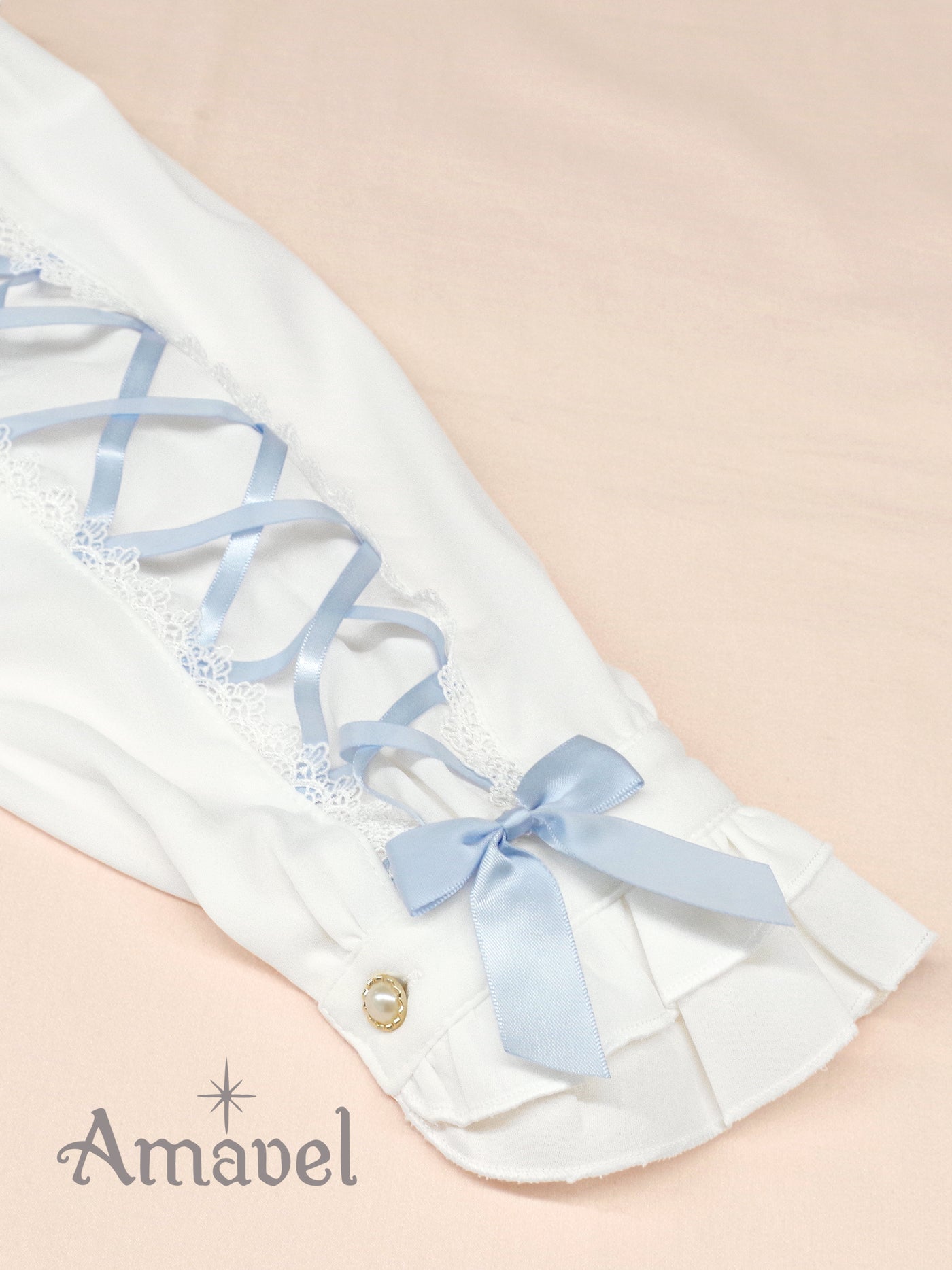 Dreamy Ribbon Wrapping Frill Blouse