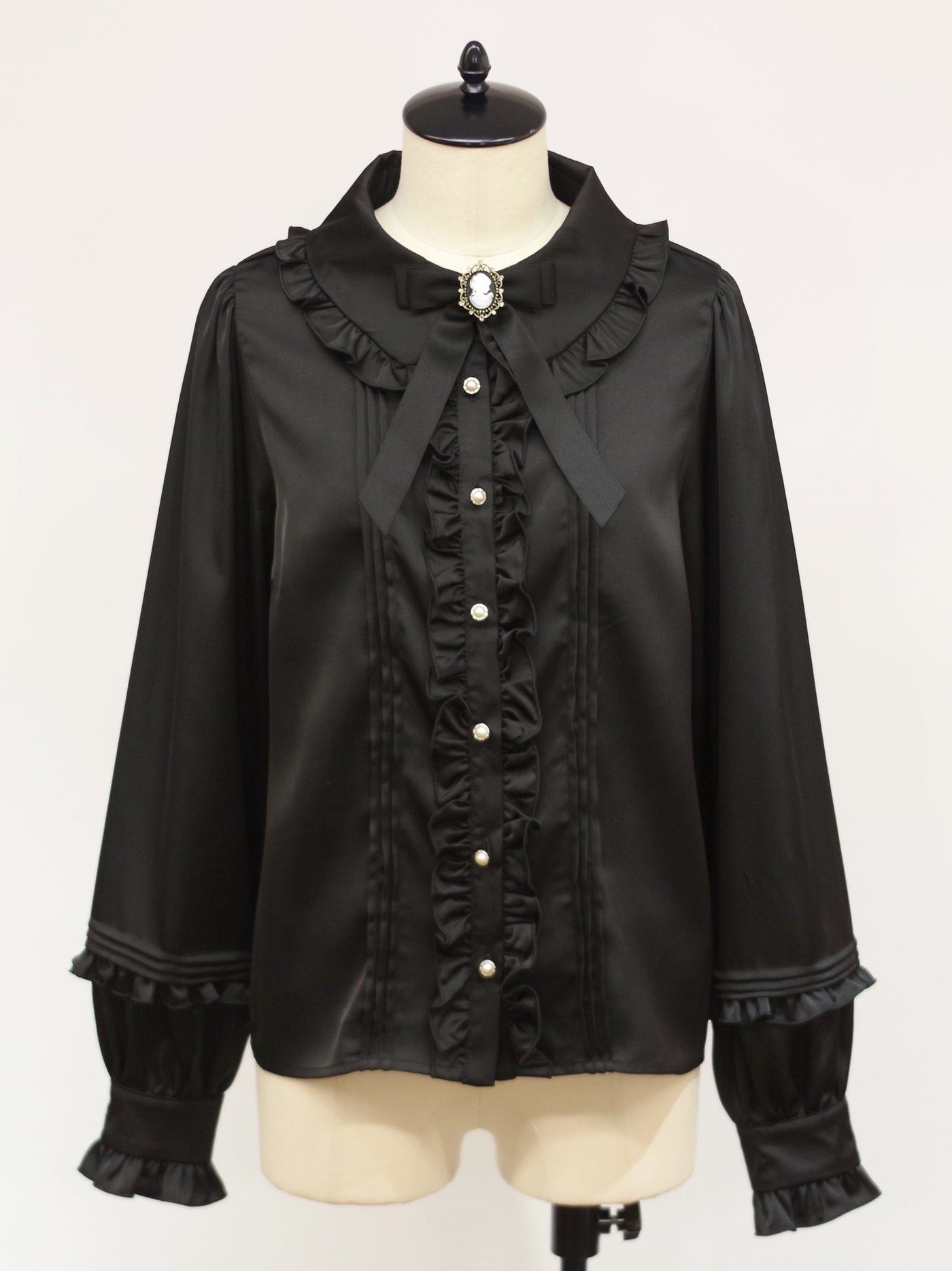 Elegant Doll Cameo Ribbon Blouse