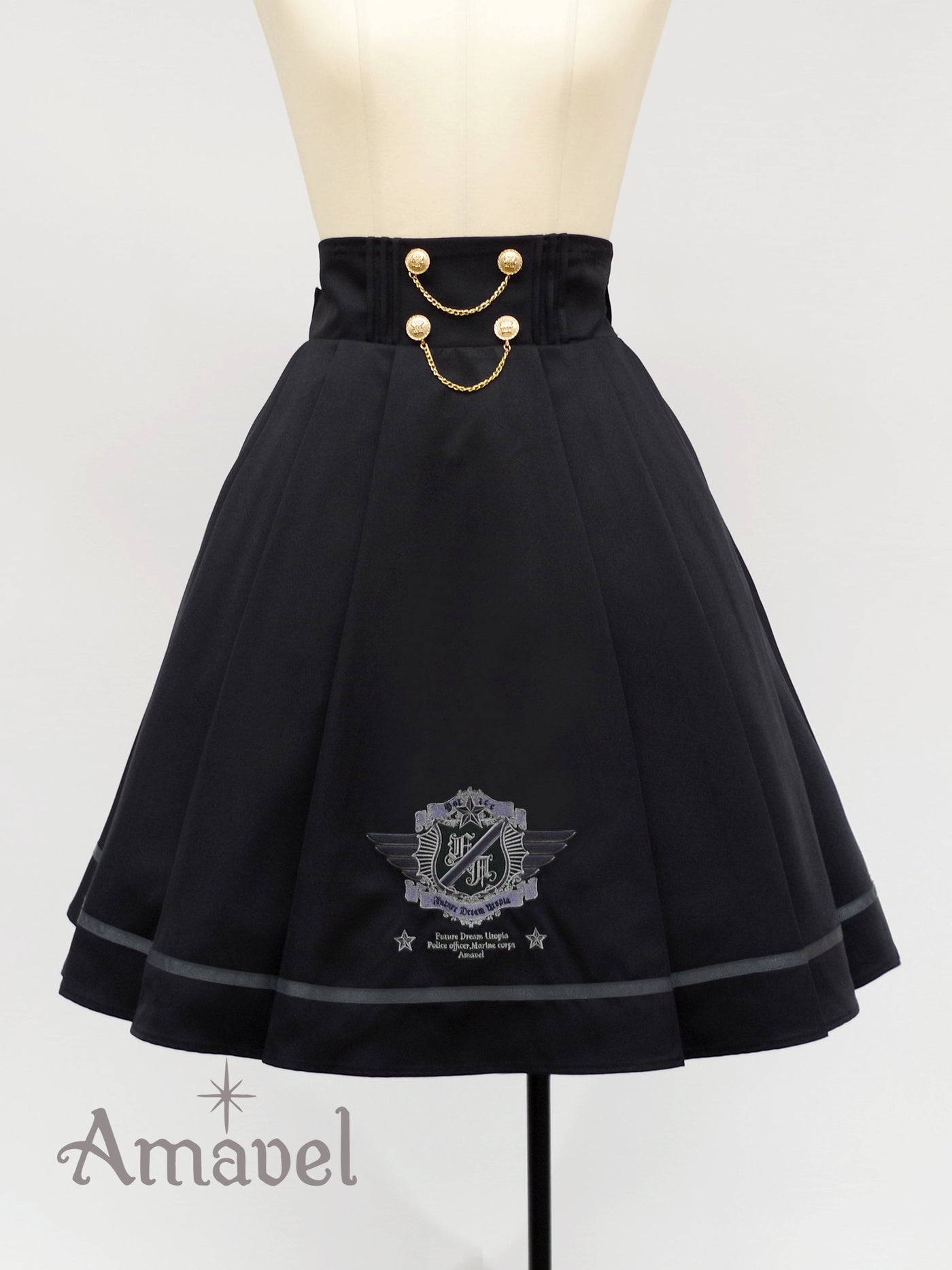 Sergeant Emblem Side Pleated Skirt