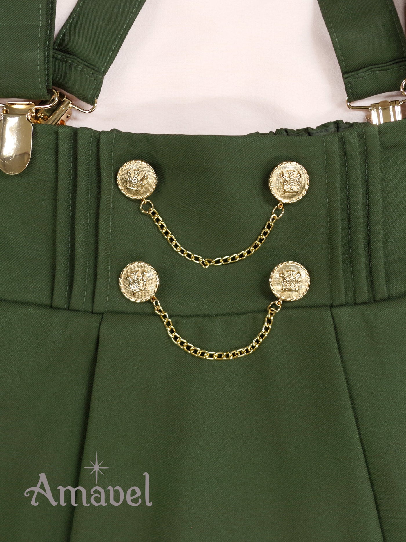 Sergeant Emblem Side Pleated Skirt