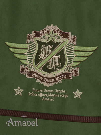 Sergeant Emblem Side Pleated Skirt