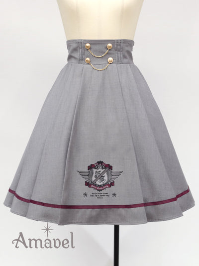 Sergeant Emblem Side Pleated Skirt