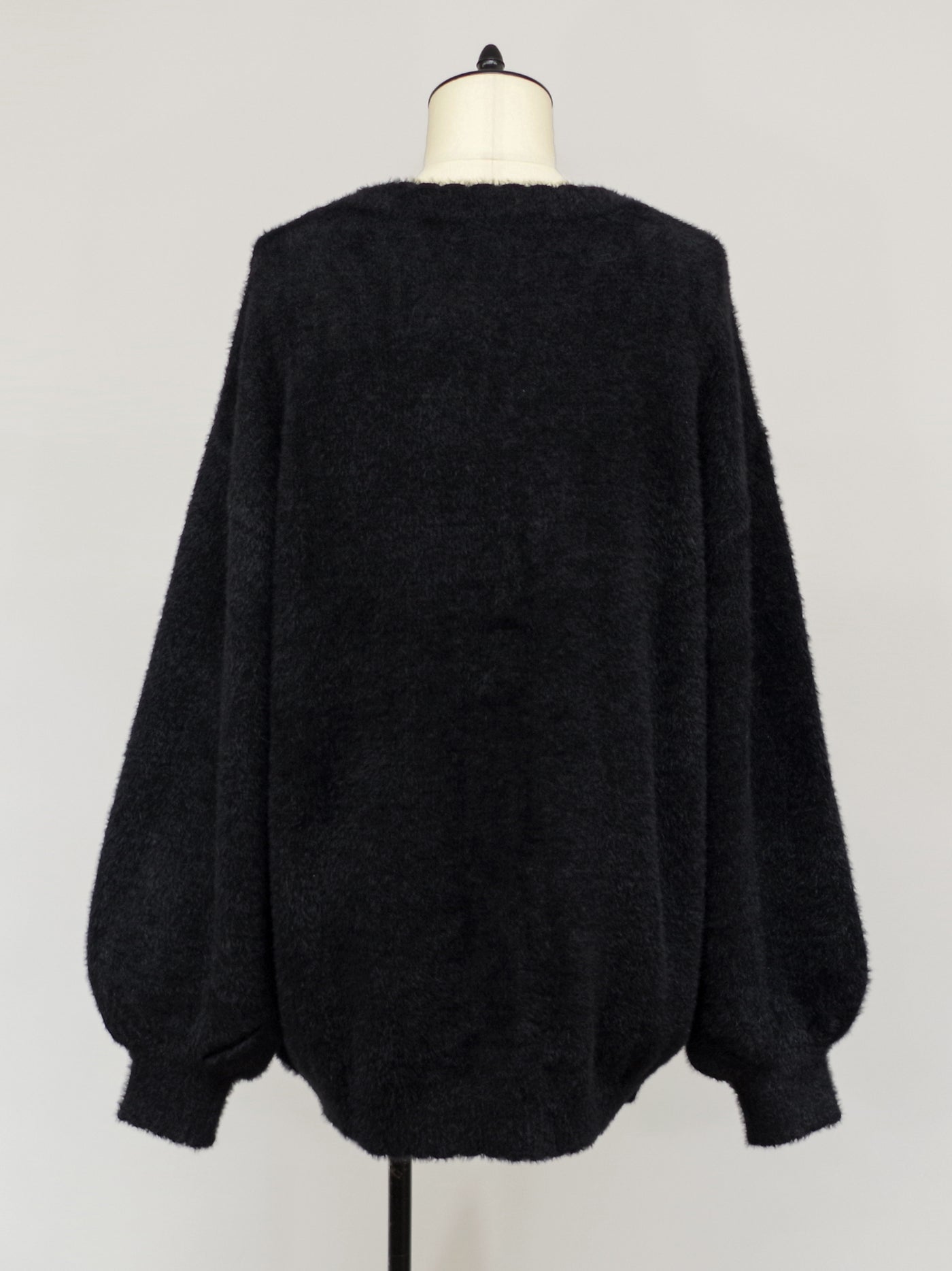 shaggy knit long cardigan