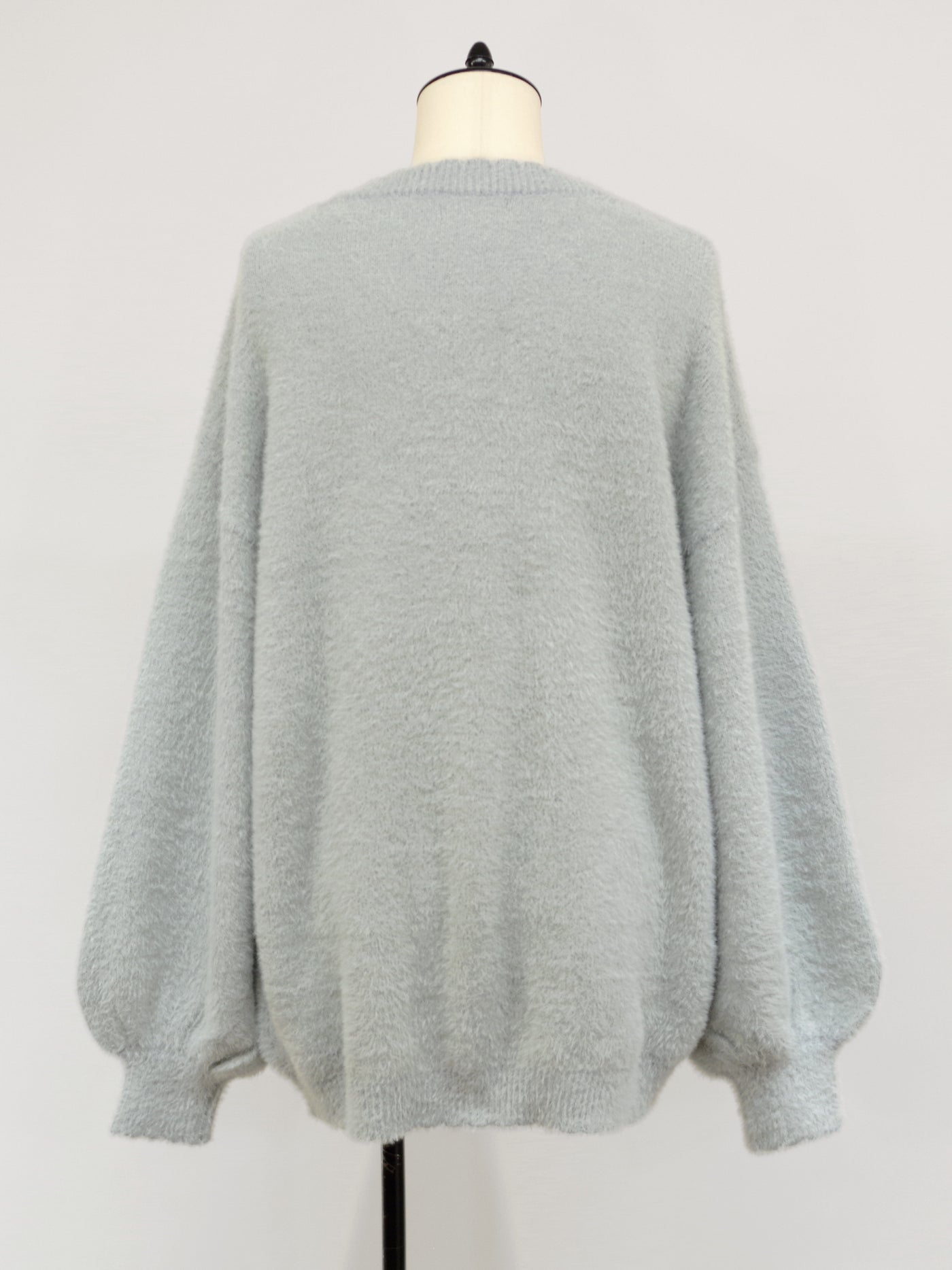 shaggy knit long cardigan