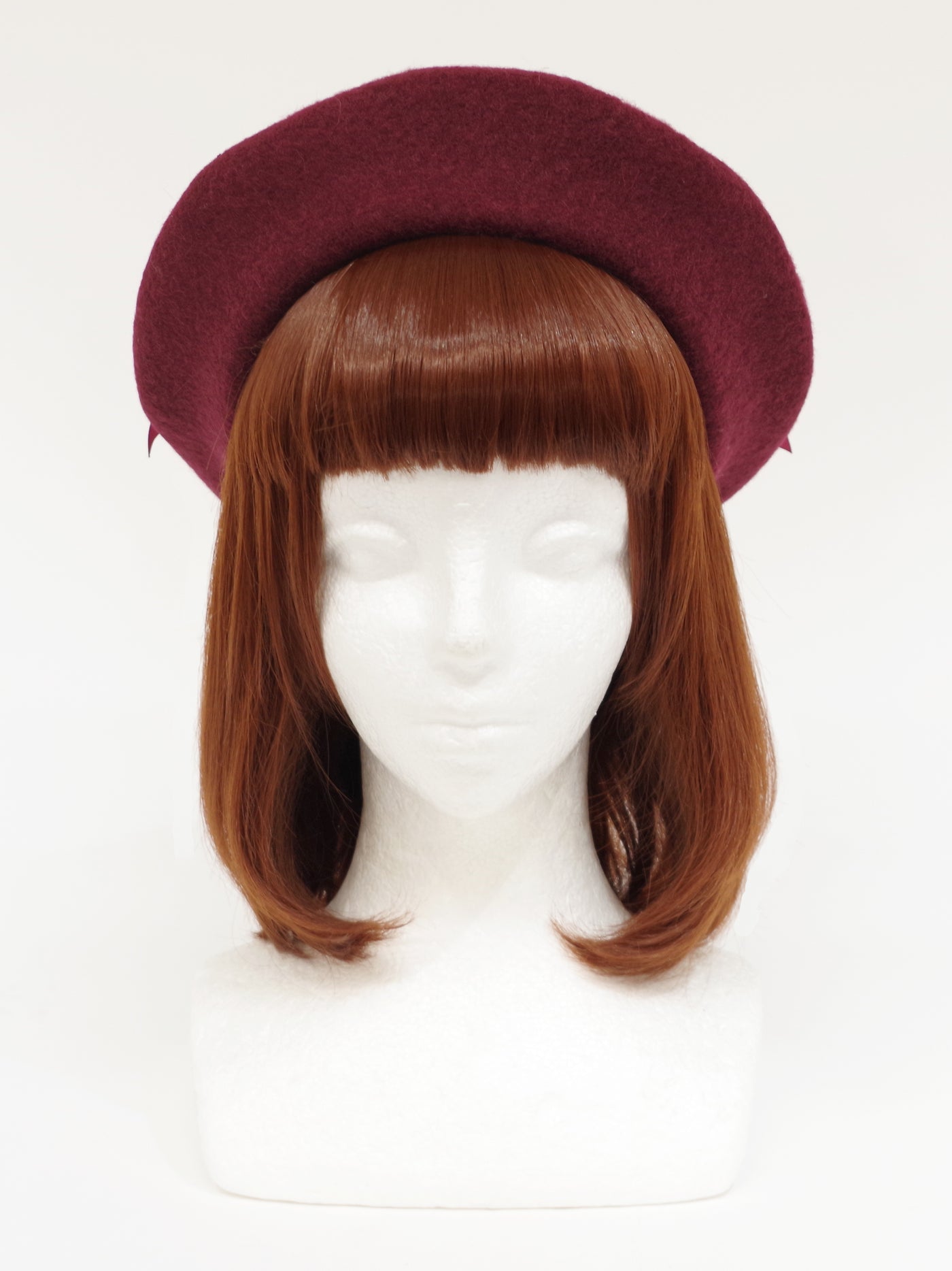 Pearl ribbon felt beret